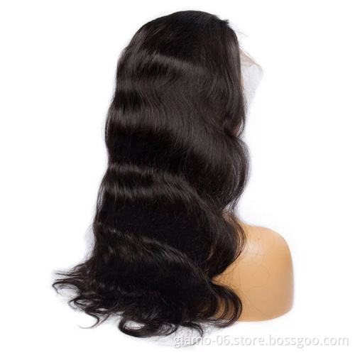 Annione wholesale on time delivery virgin brazilian human hair 13x4 body wave human hair lace front wigs for women